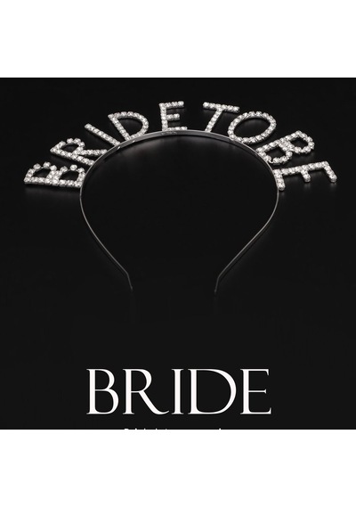 Kristal Taşlı Gümüş Renk Bride To Be Gelin Tacı 2 "
