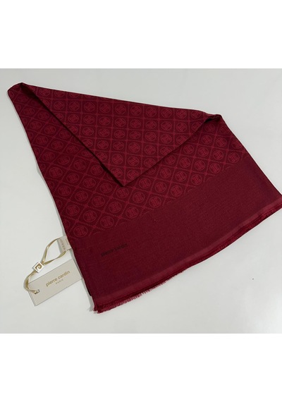 Pierre Cardin Elegans Monogram Şal-75 X 190-090700-941 Bordo Bordo
