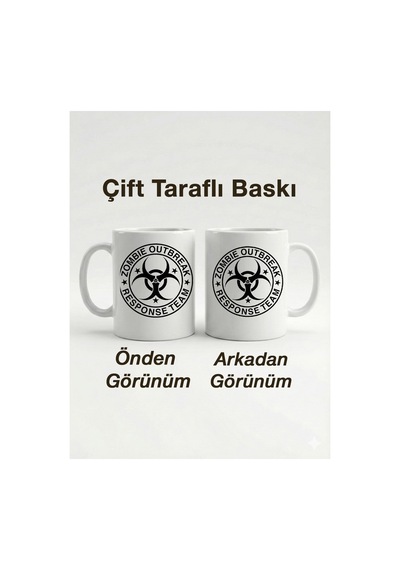 Kişiselleştirilebilir Zombie Outbreak Response Team Tasarımlı Beyaz Kupa Bardak - 330 Ml Çok Renkli - 876203461 Çok Renkli - 876203461 Çok Renkli