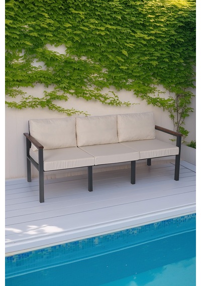 Neokas Balkon Mobilyası, Metal Oturma Grubu, Balkon Seti, Kafe Koltuğu, Teras Takımı, 1 Üçlü Koltuk Antrasit Neokas Balkon Mobilyası, Metal Oturma Grubu, Balkon Seti, Kafe Koltuğu, Teras Takımı, 1 Üçlü Koltuk Antrasit