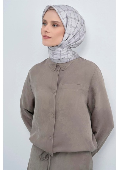 Armine Saf İpek Sura Eşarp-2026 İlkbahar-yaz- 953000d Gümüş Gri