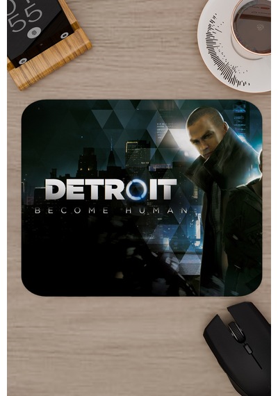 Detroit Become Human Kaymaz Dikişli Kauçuk Oyuncu Mousepad V1 - 22x18 Gaming Mouse Pad Fare Altlığı