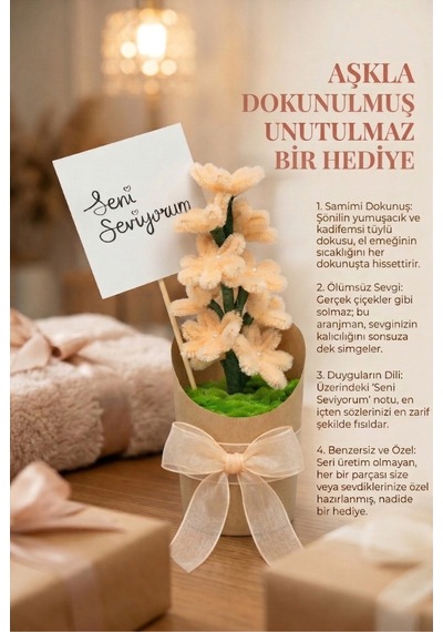 Şönil Çiçek Yavruağzı - Kraft Saksı