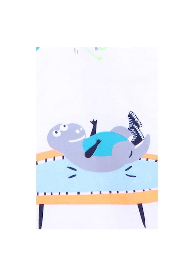 Breeze Erkek Çocuk Şortlu Takım Dinozor Baskılı 1.5-5 Yaş, Ekru