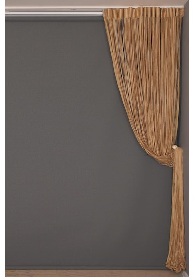 İp Model Gold Renk İp Perde 190 Cm En 280 Cm Boy 2 Mm Şeritler Halinde Hazır İp Perde Gold
