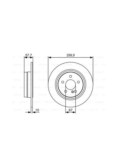 Mercedes C Serisi 204 C180 1.6 Kompressor 2008-2010 Bosch Arka Disk 2 Adet