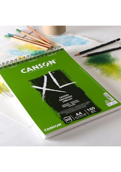 Canson Xl Draw Eskiz Ve Resim Defteri, Spiralli, 50 Sayfa, A3, 160g
