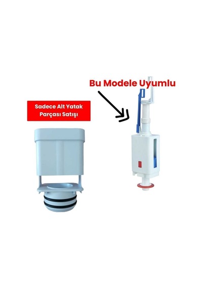 Gömme Rezervuar Boşaltma Grubu Alt Yatak Parçası Rezervuar İç Takım 1 Yıl Beyaz Diğer