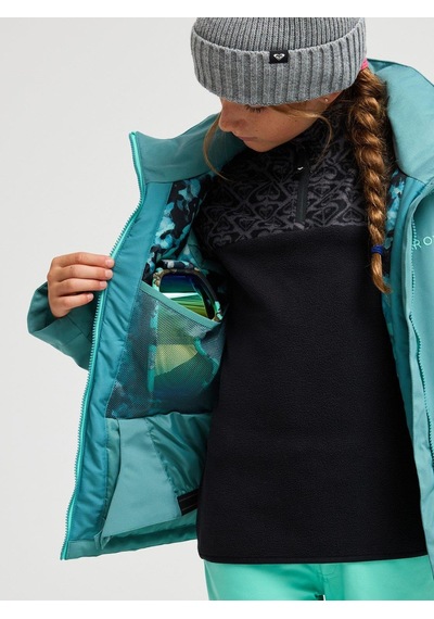 Roxy İce Escape Girl 8-16 Yaş Çocuk Kayak/snowboard Montu-ergtj03214 Zümrüt Yeşili