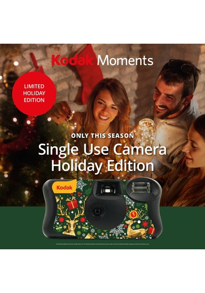 Kodak Funsaver Flash Chrismes 39 Poz Özel Seri Sınırlı Üretim Tek Kullanımlık Analog Fotoğraf Makinesi Çok Renkli
