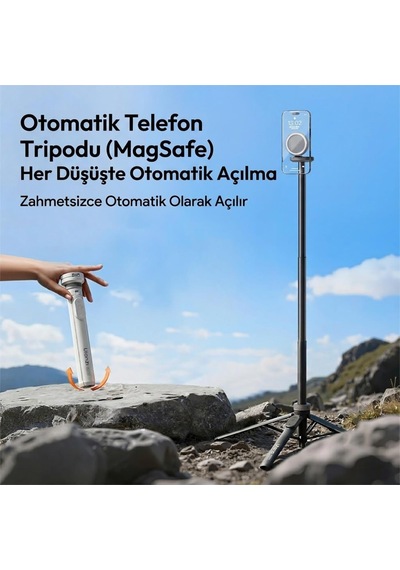 Ulanzi Mt85 Otomatik Açılır Manyetik Telefon Tripodu Ve Selfie Stick 150cm - T122