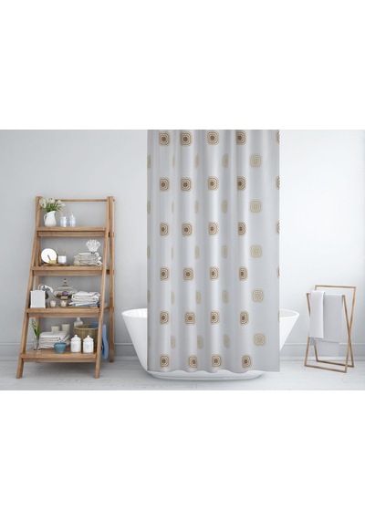 Zethome Jackline Banyo Duş Perdesi 6969 Çift Kanat 2X120X200 Çok Renkli
