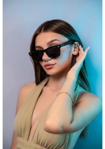 Montblack Mb6802 C5-mat Kahve Wayfarer Erkek Güneş Gözlüğü Çok Renkli