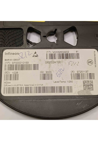 Bar61 100v 0.25a Sot143 Infıneon Smd Diyot 50 Adet