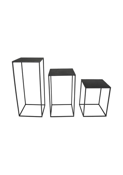 Metal Zigon Sehpa Çiçeklik 3 ‘Lü Set Wd-19