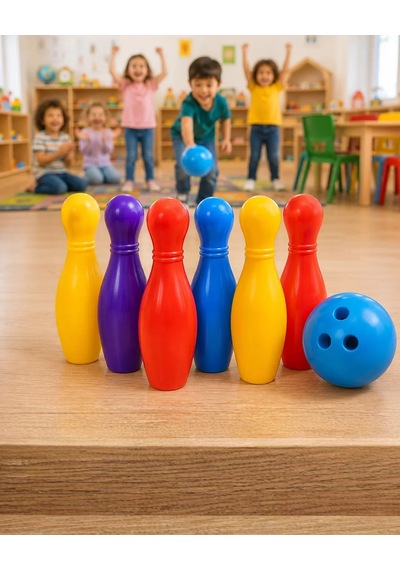 Eğlenceli Bowling Oyuncak Seti Çocuklar İçin Renkli Kuka Ve Top Mh-hs1587-1838