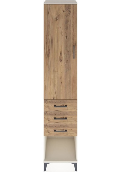 Hyperion Dolap 2 Raflı 3 Çekmeceli Tek Kapaklı 44x44x221 Aytaşı-çam Aytası