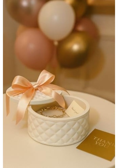 Elegance Bow Serisi Kapaklı Dekoratif Kutu