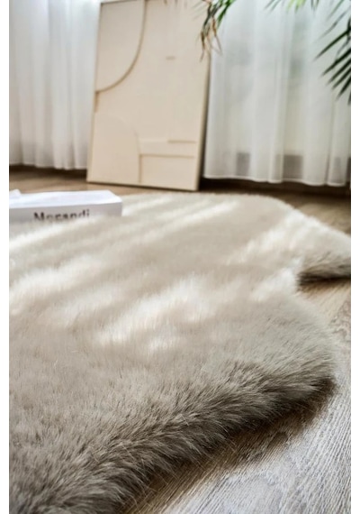 Apex Reiki Vizon Peluş Post Şekilli Halı Vizon