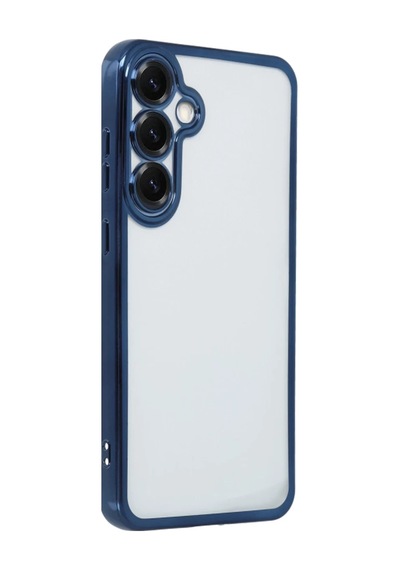 Samsung Galaxy S25 Plus Uyumlu Kılıf Lensli Silikon - Lacivert
