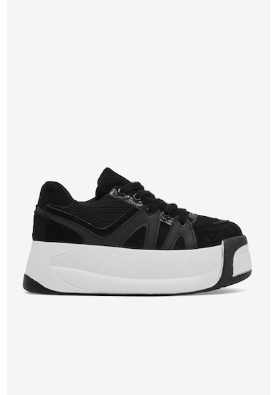 Tonny Black Yüksek Taban Rahat Bağcıklı Sneaker Kadın Siyah Sneaker Tbklc020