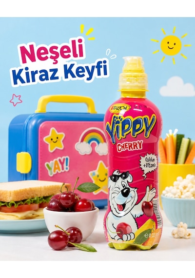 Rauch Yippy Kiraz Meyveli İçecek Akıllı Kapak Pet Şişe 12 x 330 ML
