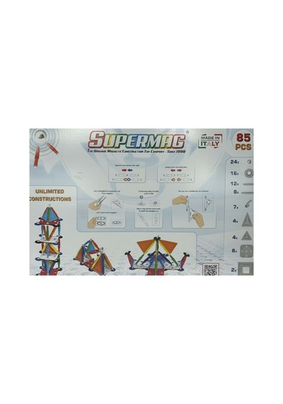 Supermag 85 Parça Manyetik Yapı Oyuncağı Ve Geometri Stem Eğitim Seti
