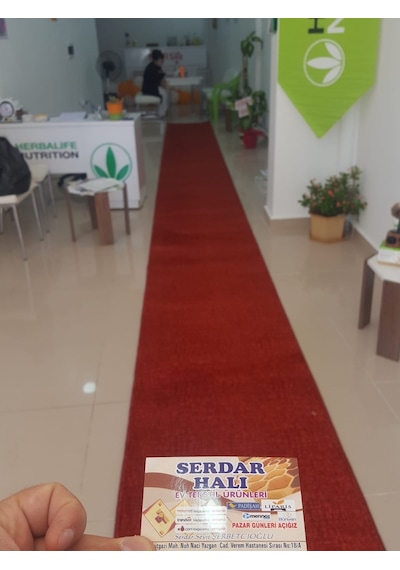 Yağmurser Halı 1009 Kırmızı Protokol Kaymaz Taban Kesme Yolluk