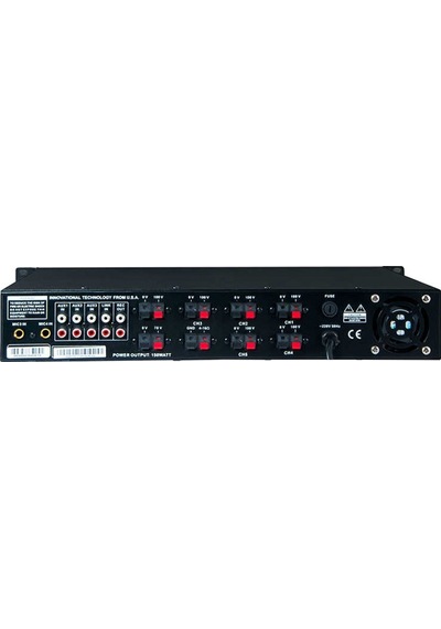 Westa Wm-250ut 250w 100v/70v/4-16 Ohm Usb/eko/bt/uk 6 Bölgeli 4 Mik Giriş Trafolu Anfi