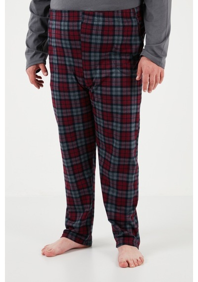 Buratti Pamuklu Regular Fit Büyük Beden Erkek Pijama Takımı 6572001B Antrasit