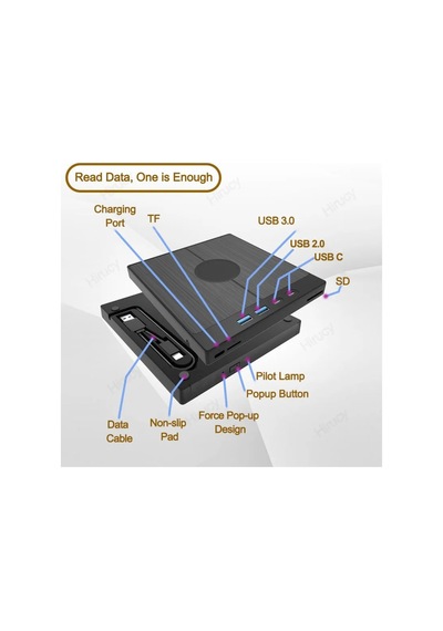Dvd 3.0 Yazıcı 7 Girişli Usb Tip-c Harici Cd/dvd Sürücü Windows Mac Ve Laptop Fonksiyonlu Uyumlu