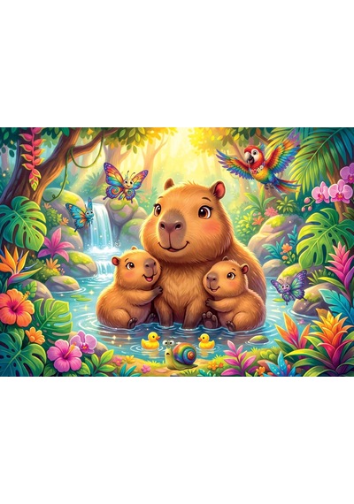 Ks Games Kapibara Ailesi 50 Parça Kız Ve Erkek Çocuk Puzzle - 31758 Standart