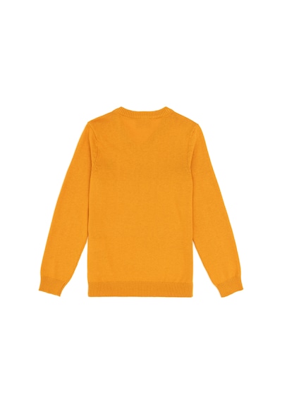 U.S. Polo Assn. Erkek Çocuk Hardal Basic V Yaka Kazak 50294200-VR072