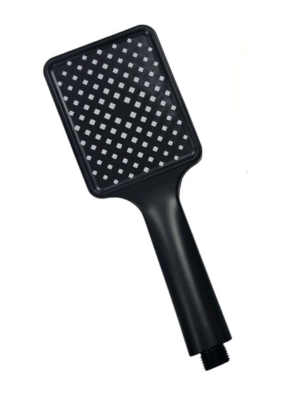 Siyah Kare Fonksiyonsuz Lüks Duş Başlığı El Duşu Handshower Siyah
