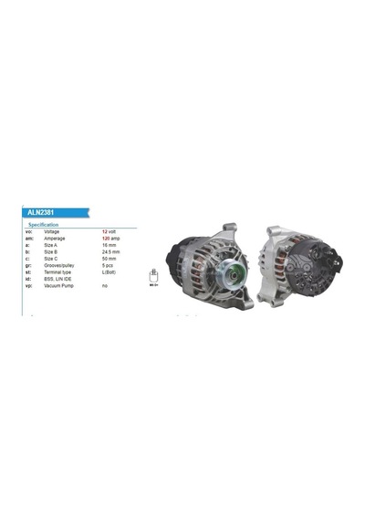 Alternatör 12V 120Ah Fıat Punto Alfaromeo Yan Ayak