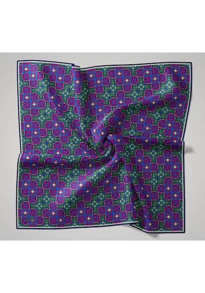 Silk Home Soft Eşarp 73093-06 Saks, Yeşil, Çilek Kırmızısı, Mavi