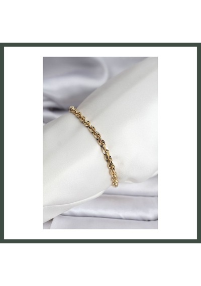 Bezos 14k Gold Renk Kaplama Burgu Zincir Model Cm Kadın Bileklik Nhr