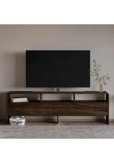 İnarch Dizayn Onda 2 Kapaklı Tv Sehpası - 160 Cm Modern Depolama Üniteli Tv Konsolu Ceviz İnarch Dizayn Onda 2 Kapaklı Tv Sehpası - 160 Cm Modern Depolama Üniteli Tv Konsolu Ceviz