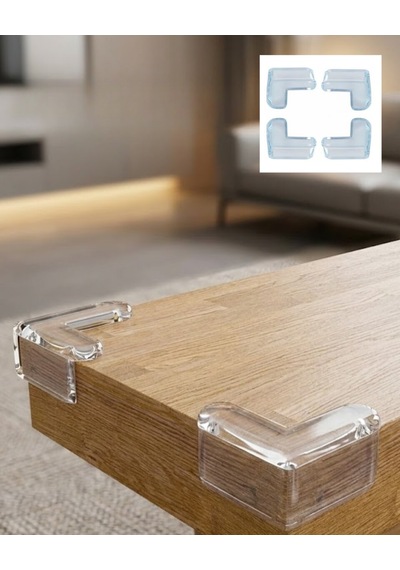 Şeffaf Masa Kenar Koruyucu 4 Lü Set Mobilya Köşe Koruma Aparatı Mh-hs7646-7287