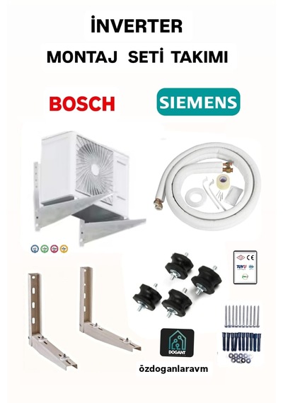 İnverter 9000 Btu-12000 Btu Klima 3 Metre Boru 50 Cm Ayak Titreş