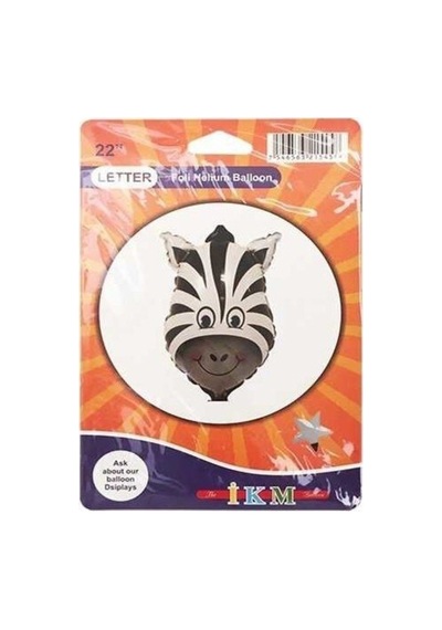 Zebra Folyo Balon 1 Adet Gri
