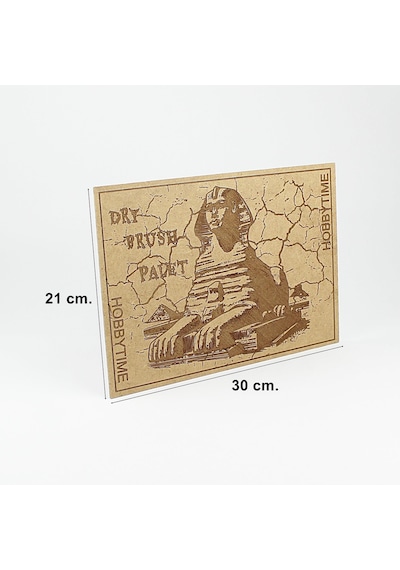 Sefenks Motifli Drybrush Paleti, Mdf Üzeri Lazer Kazıma, 21x30 Cm.