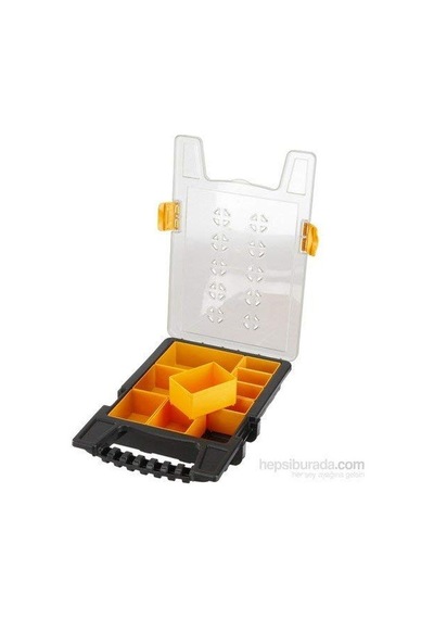 Mano Korg/10 Hobi Amaçlı Kullanıma Uygun Çok Bölmeli Organizer, Polipropilen, Siyah/sarı, 10