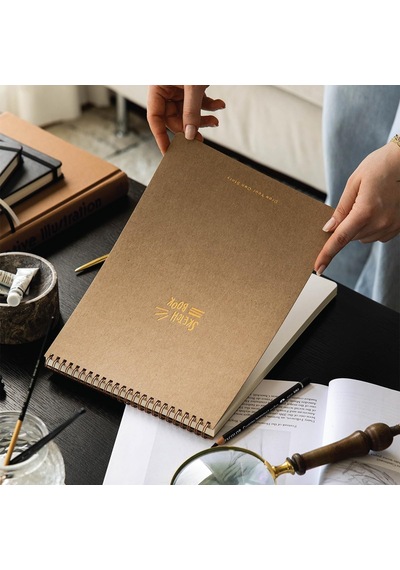 A4 Eskiz Defteri Kraft Kapak 60 Yaprak 140 Gr. Perforajlı Sketch Book Genel