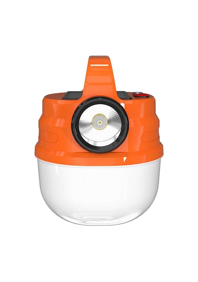 Powermaster Hb-v70 Çift Işıklı 6 Modlu El Feneri+5 Kademe 50 Watt Şarj Edilebilir Kamp Feneri Çok Renkli