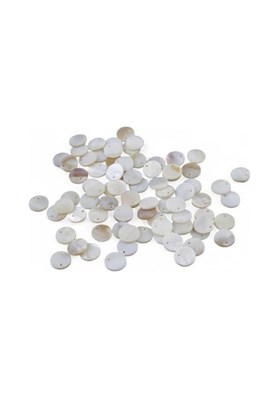 12 Mm Yandan Delikli Sedef Boncuk 35 Adet