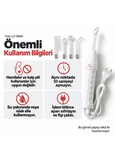 Yues Lz-006a 4 Başlıklı Yüksek Frekans Cilt Ve Saç Bakım Cihazı