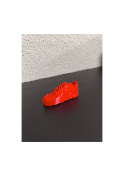 3d Baskı Sneaker Tasarımlı Anahtarlık Dekoratif Spor Ayakkabı Modeli Kırmızı