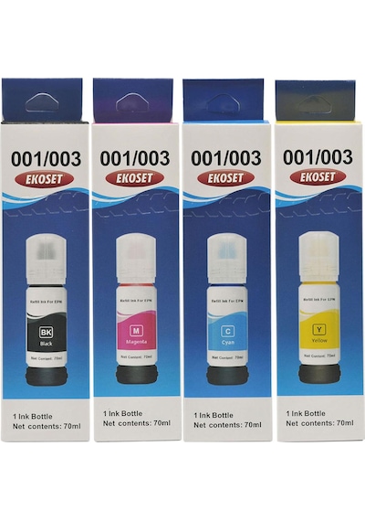 Ekoset Epson L1110 L3110 L3111 L3150 4 Renk Uyumlu Mürekkep 103 S