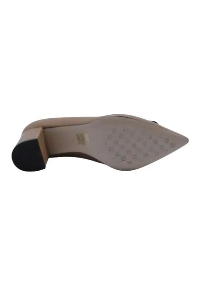 Poletto Hakiki Deri Sıyah Ayakkabı Stiletto 9841 82 V2-1323 Siyah